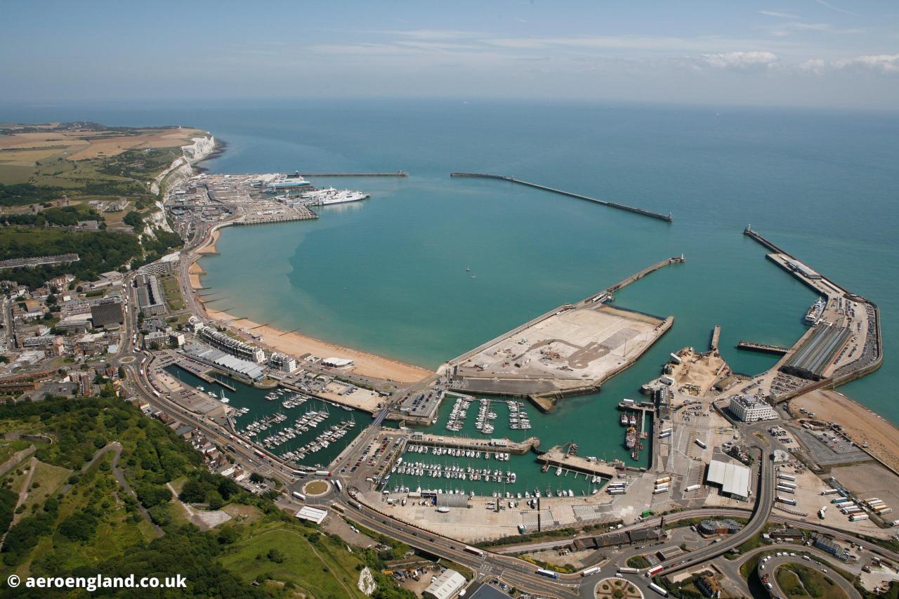 Dover port alamy stock aerial above